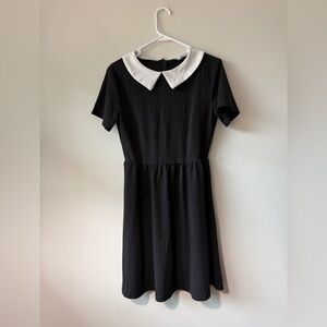 Classic Black and White Dress Size L